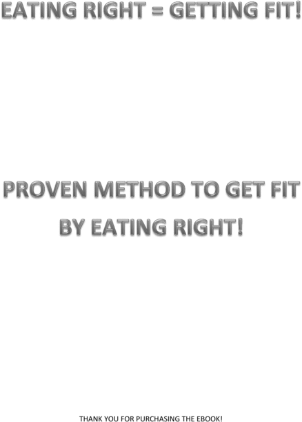 Product picture Right Calories for Right Exercise = Fit Body